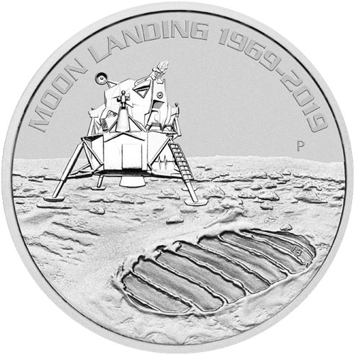 2019 1 oz Australian Anniversary of the Moon Landing Silver Coin (BU)