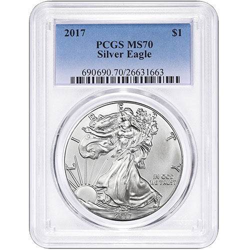 2017 1 oz American Silver Eagle Coin PCGS MS70