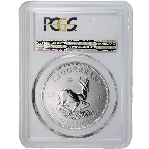 2017 1 oz South African Silver Krugerrand Coin PCGS SP70