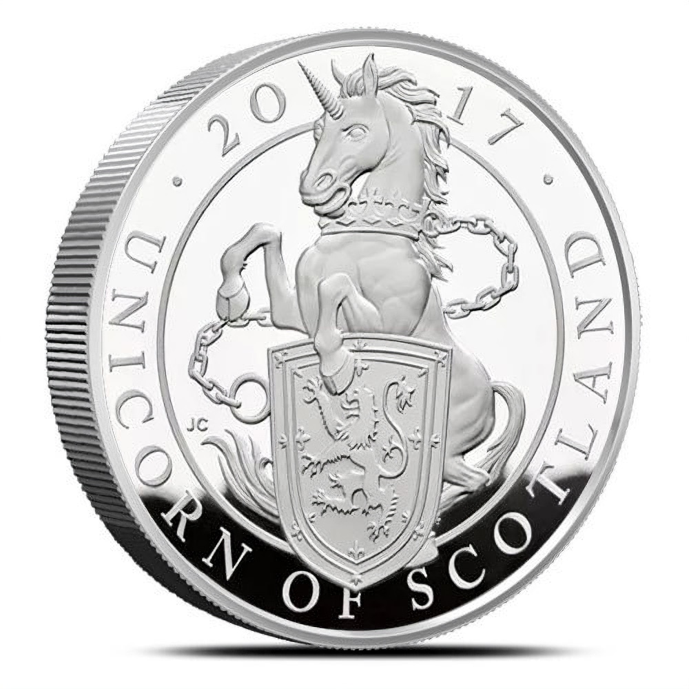 2017 5 oz Proof British Silver Queen's Beast Unicorn Coin (Box + CoA)
