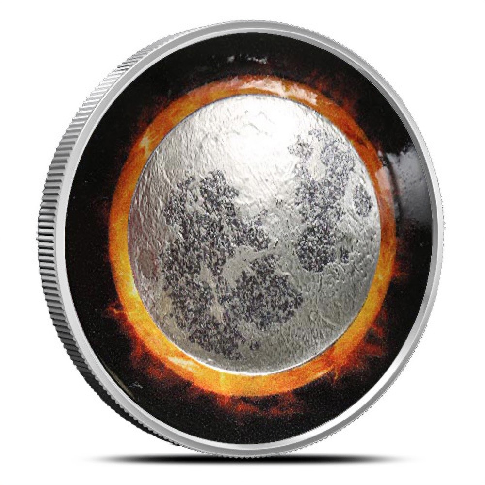 2017 1 oz Proof Solar Eclipse Curved Silver Coin (Box + CoA)