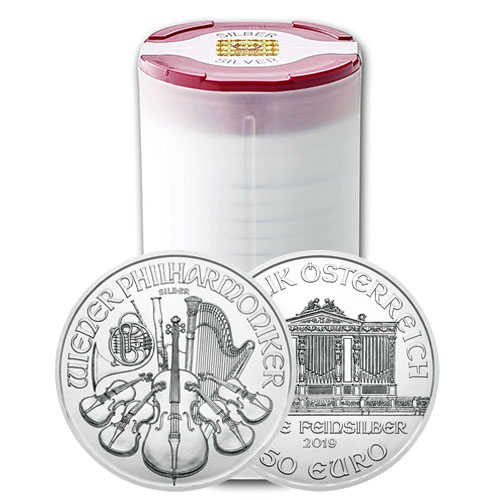 2019 1 oz Austrian Silver Philharmonic Coin (Tube, BU) – Buy 19 Coins & Get The 20th Free