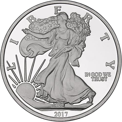 2017 5 oz SilverTowne US Eagle Replica Silver Round