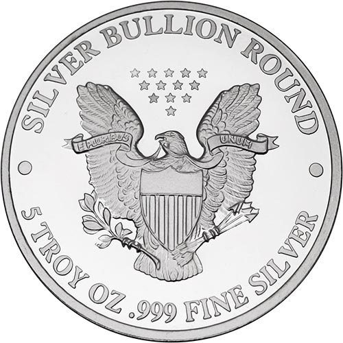 2017 5 oz SilverTowne US Eagle Replica Silver Round