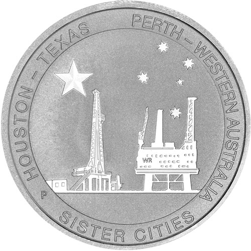 2014 1/2 oz Texas-Australia Sister Cities Silver Coin (New)