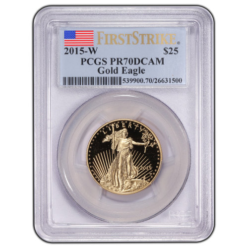 2015-W 1/2 oz American Gold Eagle PCGS PR70 DCAM FS