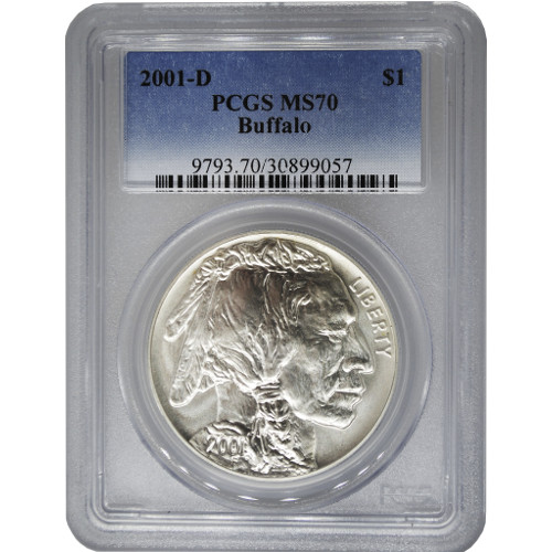 2001-D Buffalo Silver Dollar Coin PCGS MS70