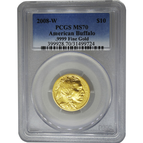 1443-2008-W-1-4-oz-American-Gold-Buffalo-Coin-PCGS-MS70-1.jpg 2008-W 1/4 oz American Gold Buffalo Coin PCGS MS70