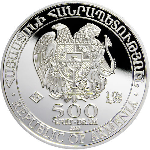 2013 1 oz Armenian Silver Noah's Ark Coin (BU)