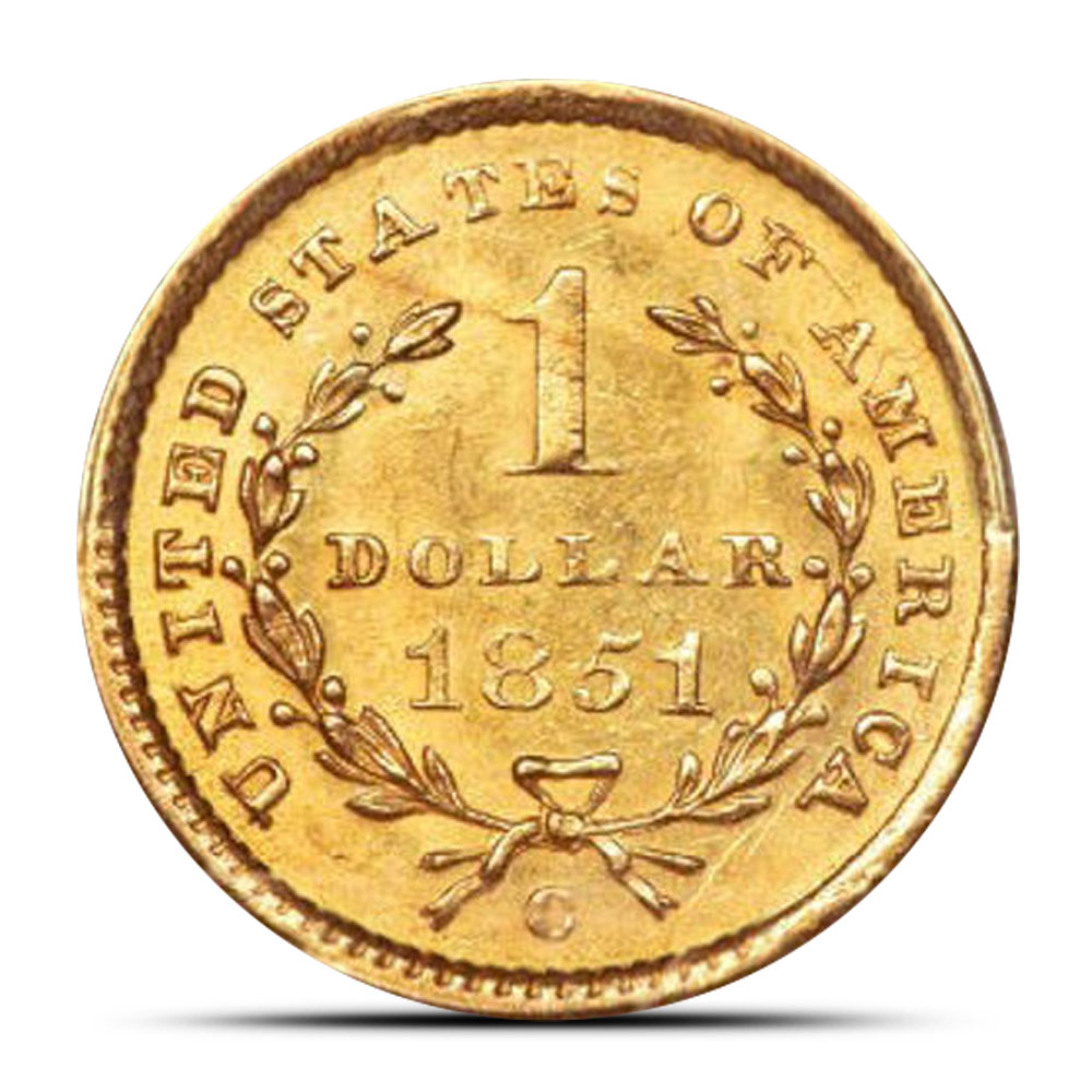 Pre-33 $1 Liberty Gold Coin (Type 1, AU)