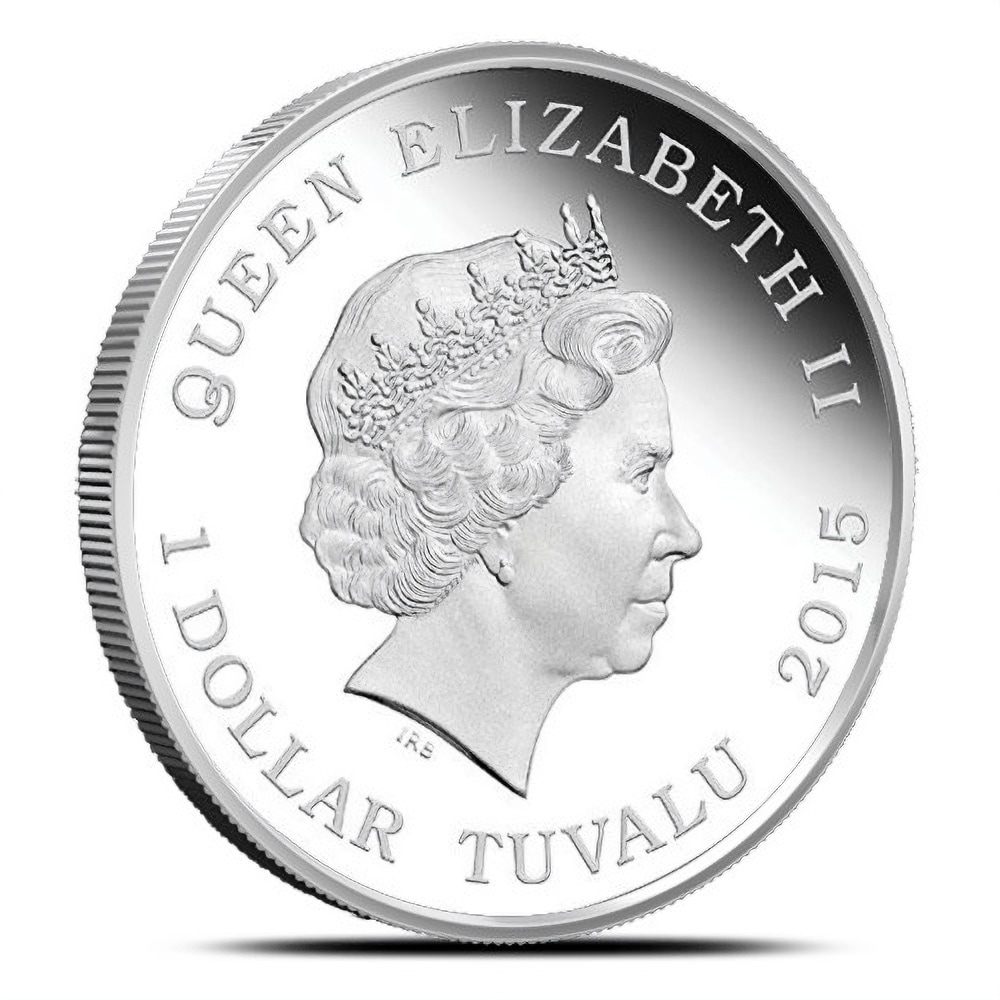 2015 1 oz Tuvalu Star Trek Captain Picard Proof Silver Coin