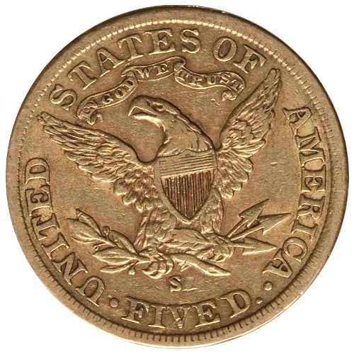 Pre-33 $5 Liberty Gold Half Eagle Coin (VF)