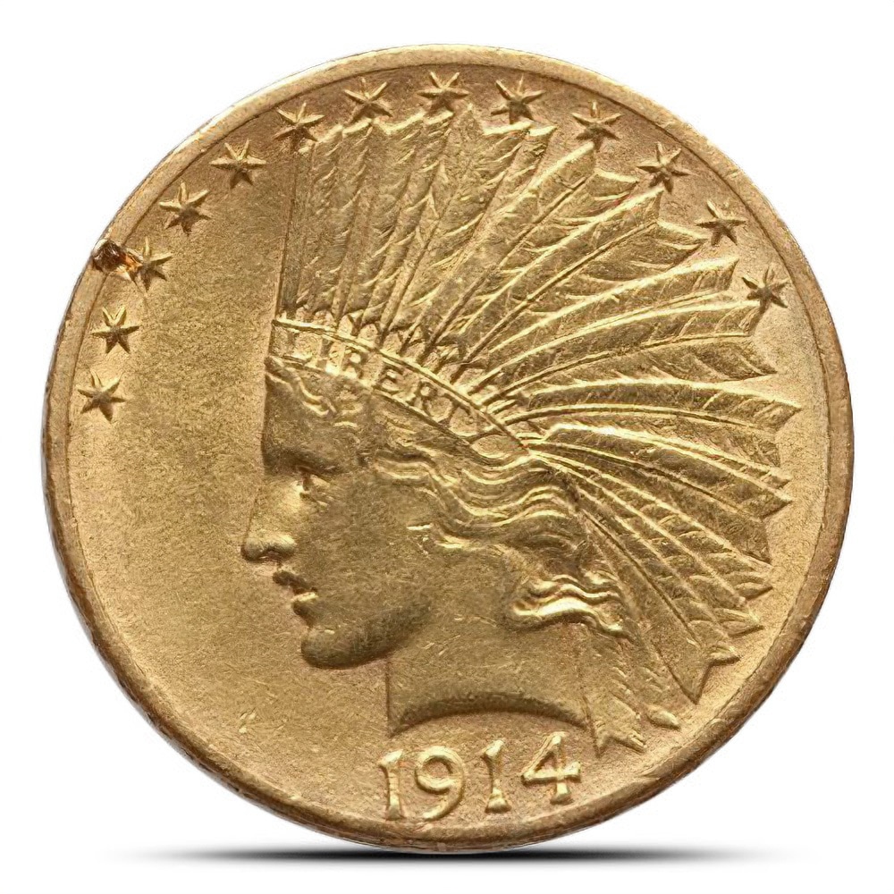 Pre-33 $10 Indian Gold Eagle Coin (BU)