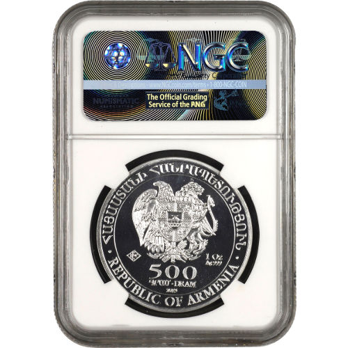 2015 1 oz Armenian Silver Noah's Ark Coin NGC MS70