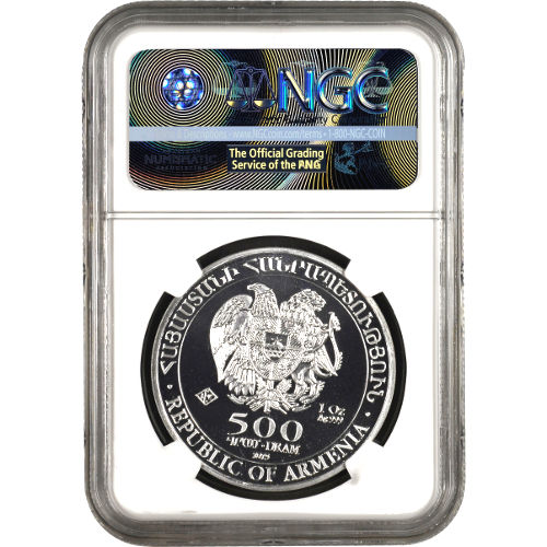 2015 1 oz Armenian Silver Noah's Ark Coin NGC MS69