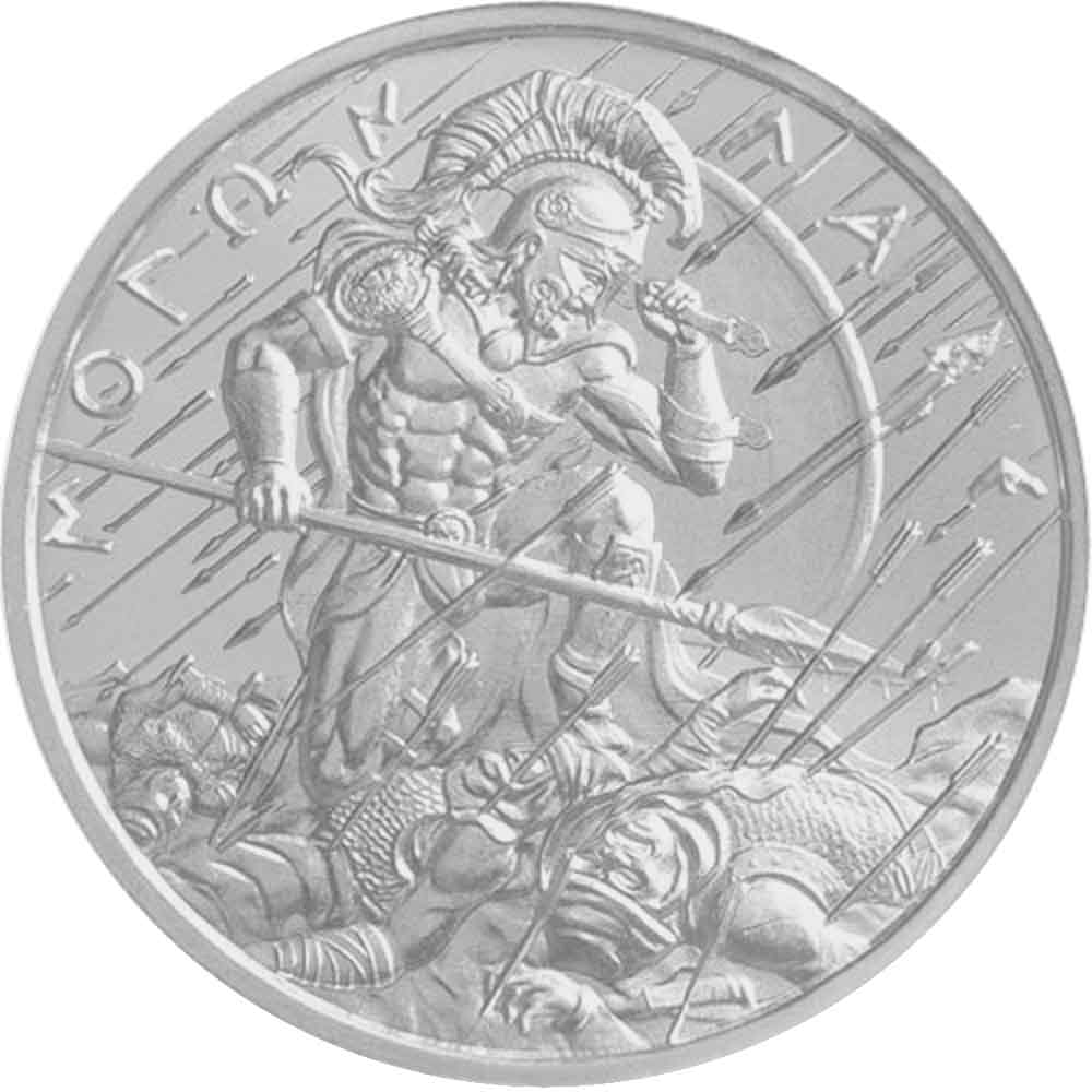 2 oz Molon Labe Silver Round (Type III, New)