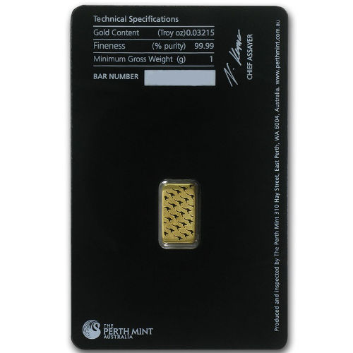 1 Gram Perth Mint Gold Bar (New w/ Assay)