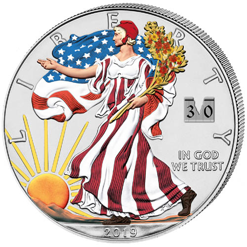 2019 American Silver Eagle Berlin Wall Edition Four Seasons Coin Set (BU, Box + CoA)