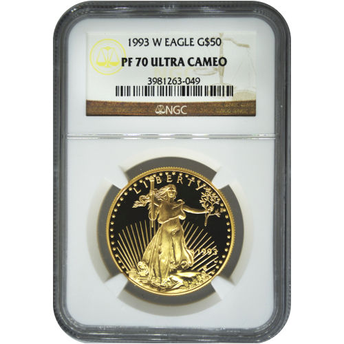 1993-W 1 oz Proof American Gold Eagle Coin NGC PF70 UCAM