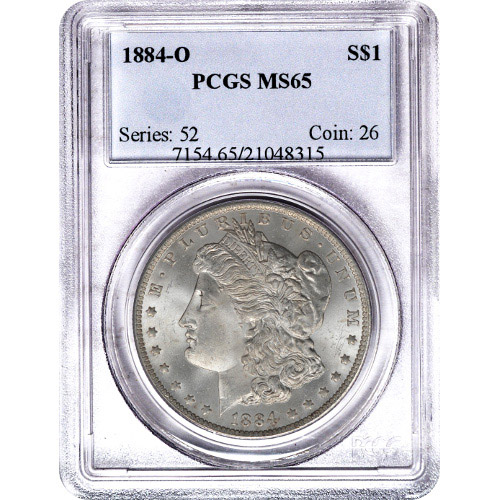 Morgan Silver Dollar Coin PCGS MS65 (1878-1904)