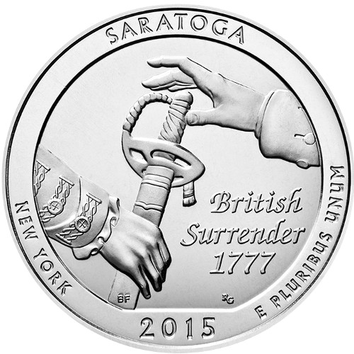2015 5 oz ATB Saratoga Silver Coin
