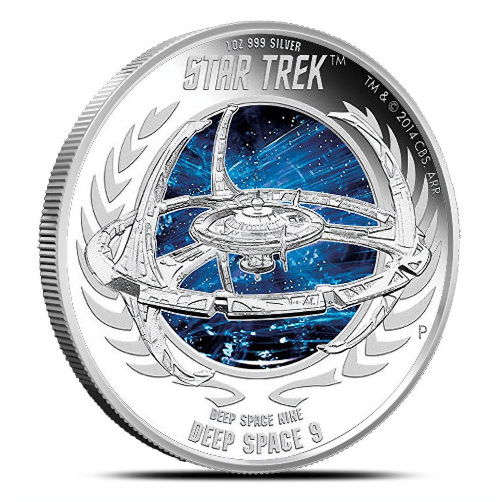 2015 1 oz Tuvalu Star Trek Deep Space 9 Proof Silver Coin