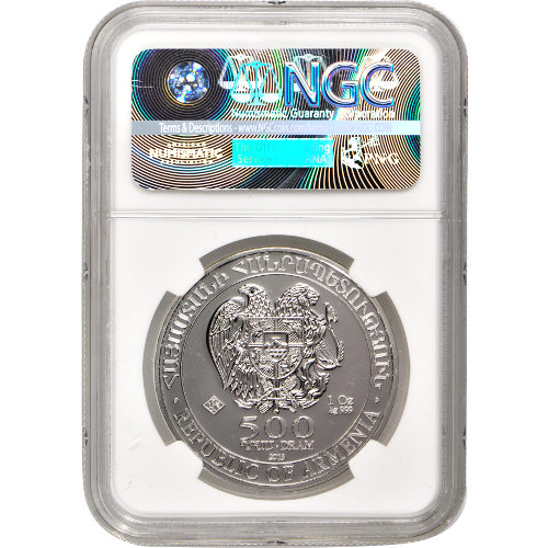 2013 1 oz Armenian Silver Noah's Ark Coin NGC MS70