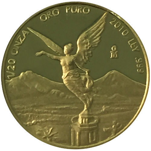 2010 1/20 oz Proof Mexican Gold Libertad Coin (In Capsule)