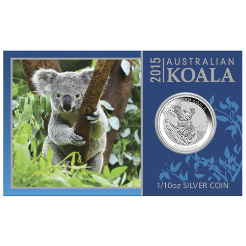 2015 1/10 oz Australian Silver Koala Coin (BU w/ Display Card)