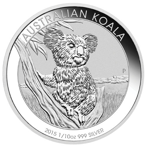 2015 1/10 oz Australian Silver Koala Coin (BU w/ Display Card)