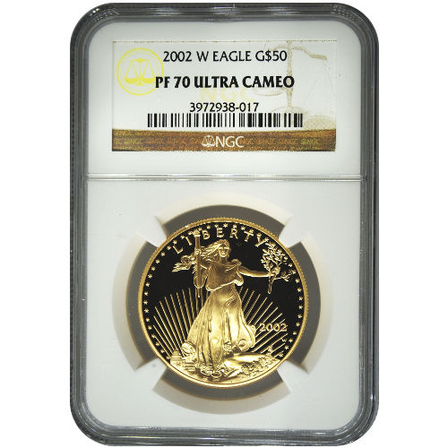 2002-W 1 oz Proof American Gold Eagle Coin NGC PF70 UCAM