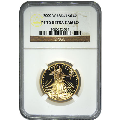 2000-W 1/2 oz Proof American Gold Eagle Coin NGC PF70 UCAM