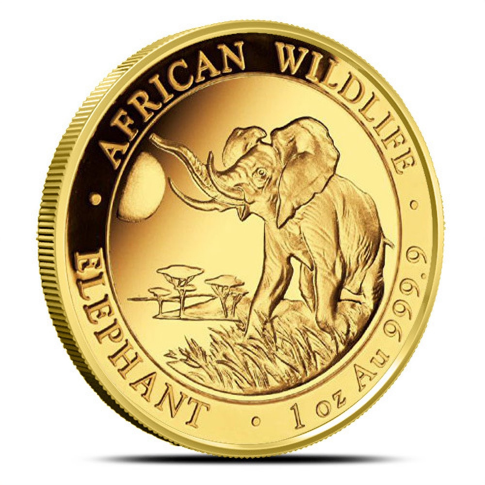 2016 1 oz Somalia Gold Elephant Coin (BU)