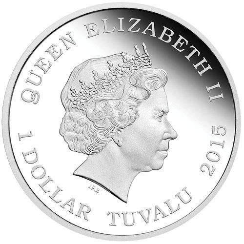 2015 1 oz Tuvalu Star Trek Captain Janeway Proof Silver Coin