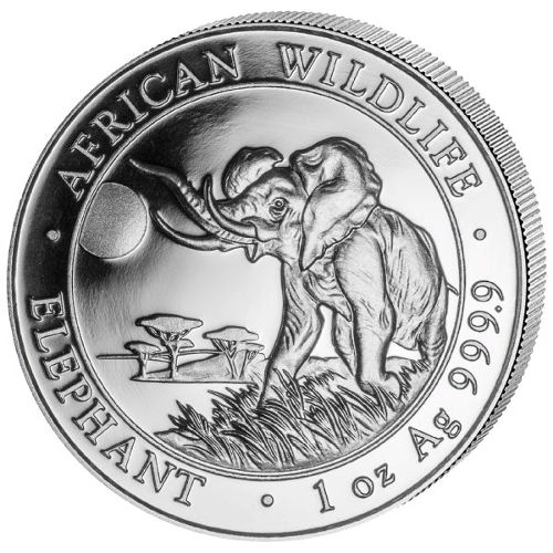 2016 1 oz Somalia Silver Elephant Coin (BU)
