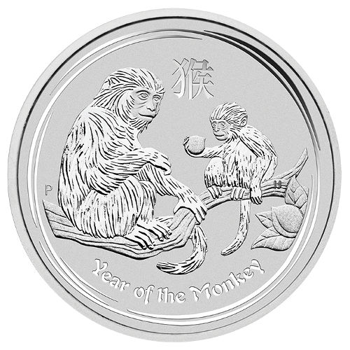 2016 1/2 oz Australian Silver Lunar Monkey Coin