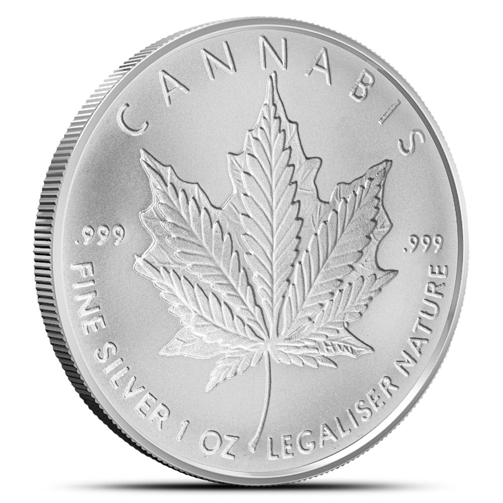1 oz GSM Cannabis Silver Round (New)