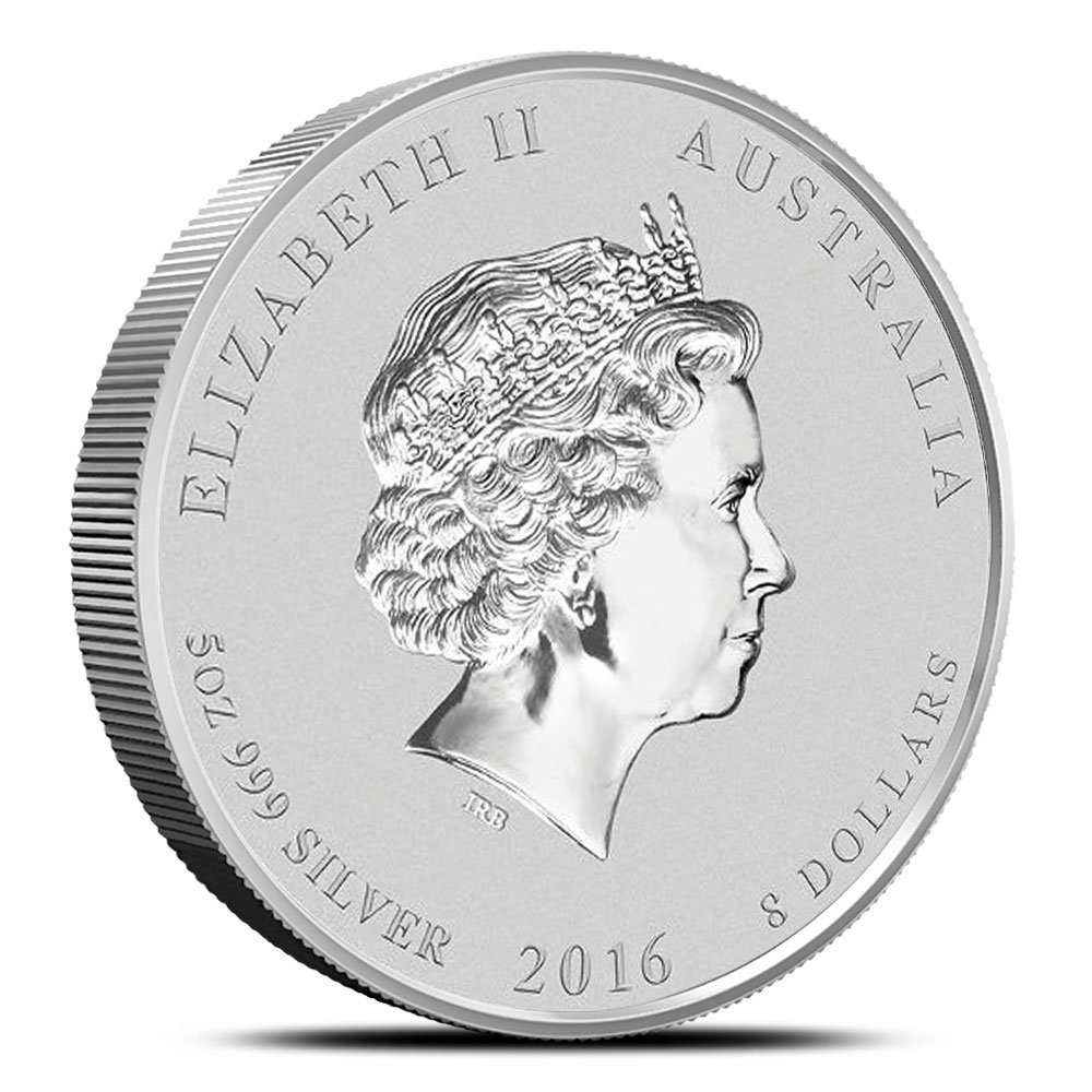 2016 5 oz Australian Silver Lunar Monkey Coin
