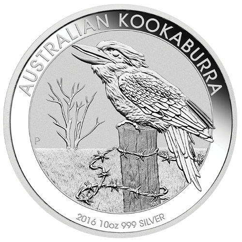2016 10 oz Australian Silver Kookaburra Coin (BU)