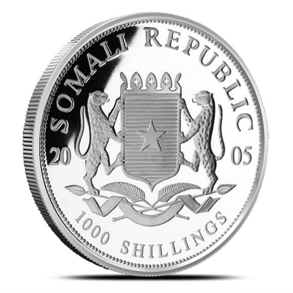 2005 1 oz Somalia Silver Elephant Coin (BU)