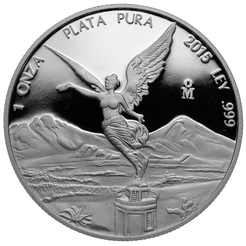 2015 1 oz Proof Mexican Silver Libertad Coin (In Capsule)