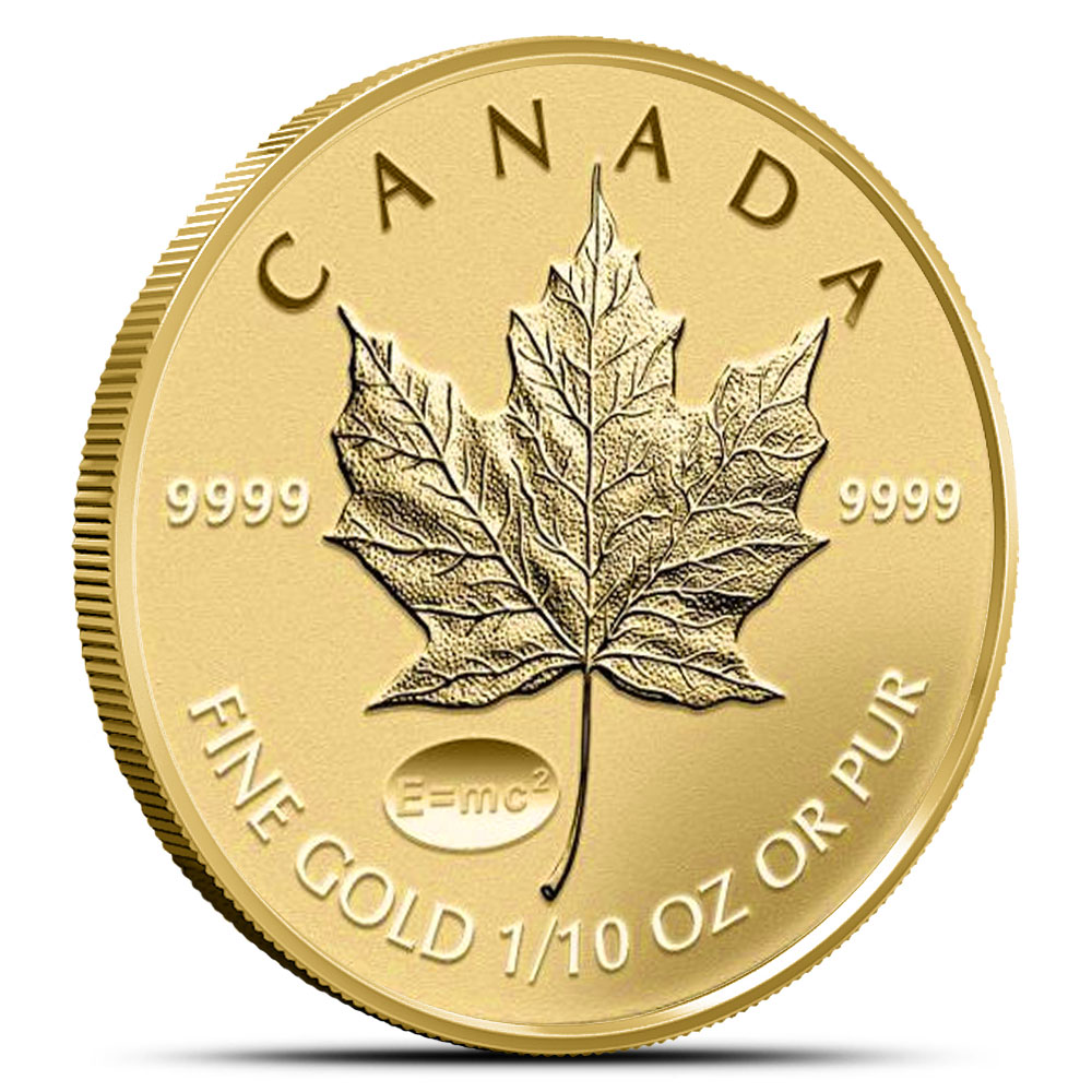 2015 1/10 oz Canadian Gold Maple Leaf Theory of Relativity Privy Coin (BU)