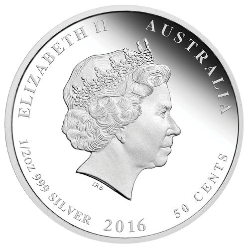 2016 1/2 oz Proof Colorized Australian Lunar Silver Monkey Coin