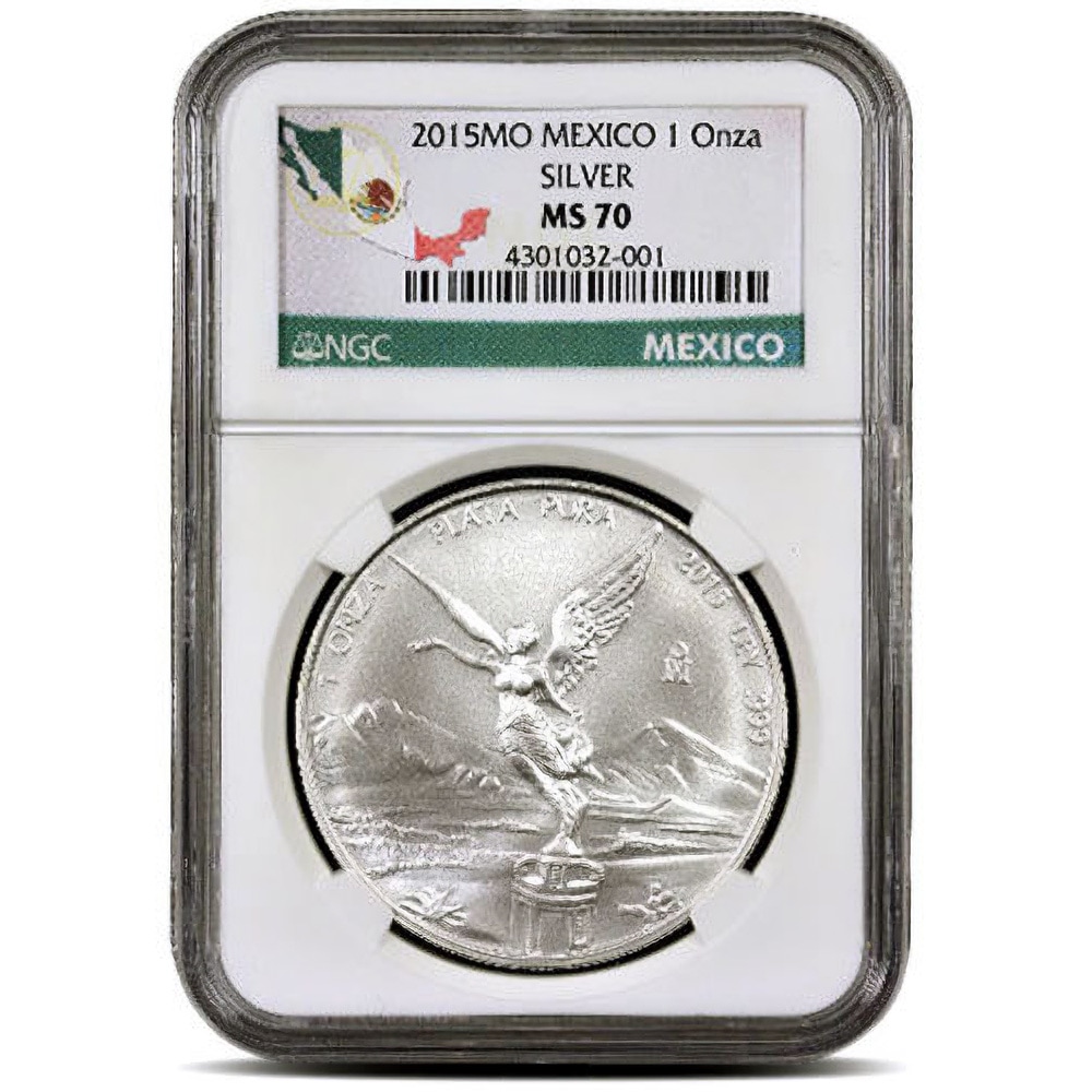 2015 1 oz Mexican Silver Libertad Coin NGC MS70