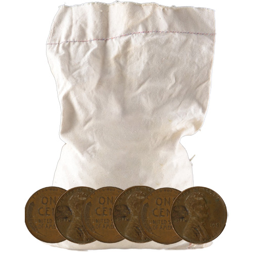 Wheat Pennies 5,000 Count Bag (Common Dates)