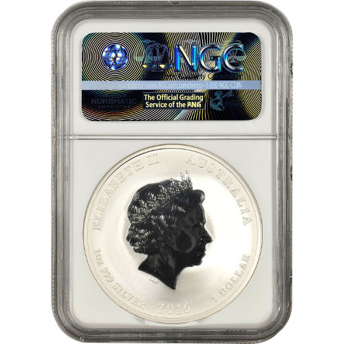 2016 1 oz Australian Silver Lunar Monkey Coin NGC MS69 ER