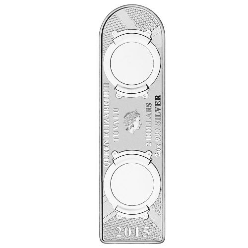 2015 2 oz Back to the Future Hoverboard Proof Silver Coin