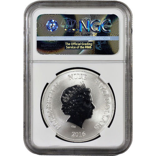 2016 1 oz New Zealand Lunar Monkey Silver Coin NGC MS70 ER