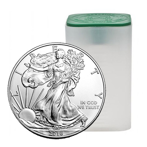 2016 American Silver Eagle Tube (20 Coins, BU)