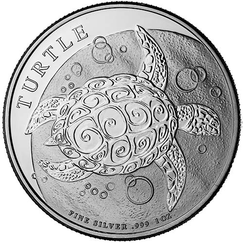 2016 1 oz New Zealand Silver $2 Niue Hawksbill Turtle Coin (BU)